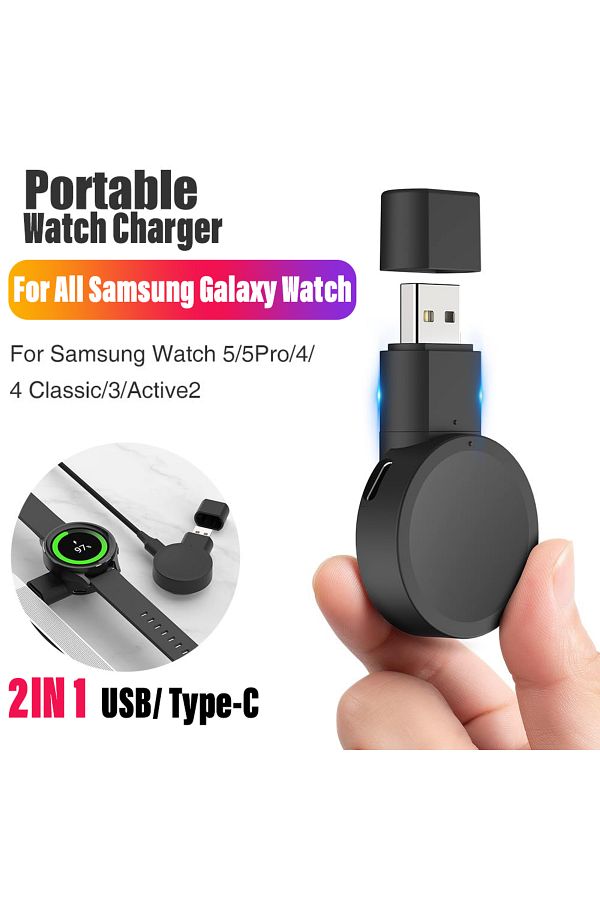 Choice Watch Wireless Charger For Samsung Galaxy Watch 6 5 4 3 Active 2 1 Adapter Dock USB Type C Travel. Trendyol