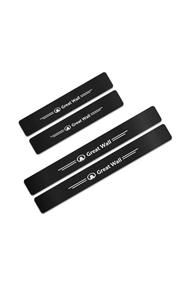 Choice 4PCS Car Door Sill Anti Scratch Cabron Texture Stickers For