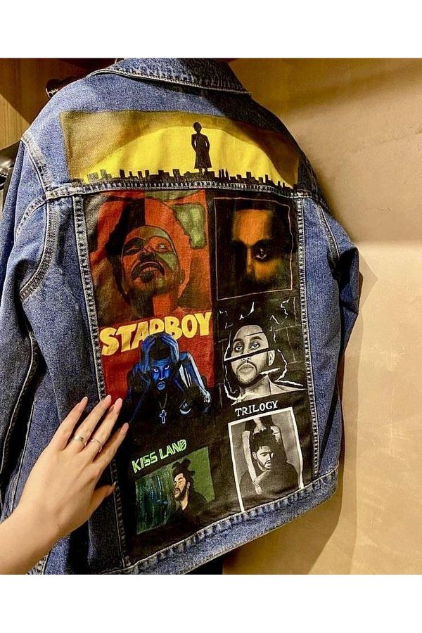 Gofeel Star Boy Weeknd Oversize Unisex Denim Jacket Trendyol