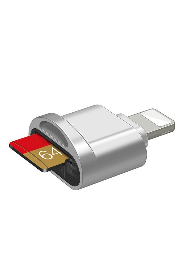 Choice-قارئ بطاقات Silvery Mini Micro لأجهزة iPhone IOS 13 قارئ بطاقات 8-pin محول بطاقة ذاكرة TF قارئ بطاقات 1