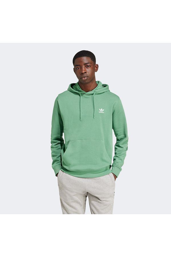 adidas Trefoil Essentials Hooded Men s Green Sweatshirt Trendyol