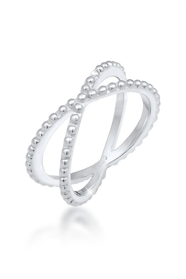 ELLI-Ring Damen Kreuz Kugel Modern Blogger Trend aus 925 Sterling Silber 1