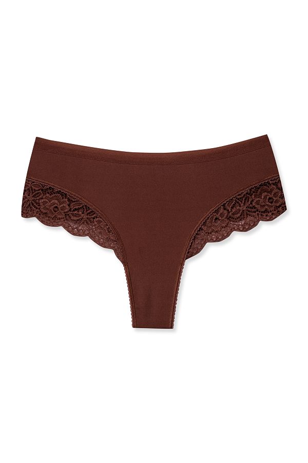HNX-Chiloți tanga de damă din dantelă cu talie elastică interlock 1
