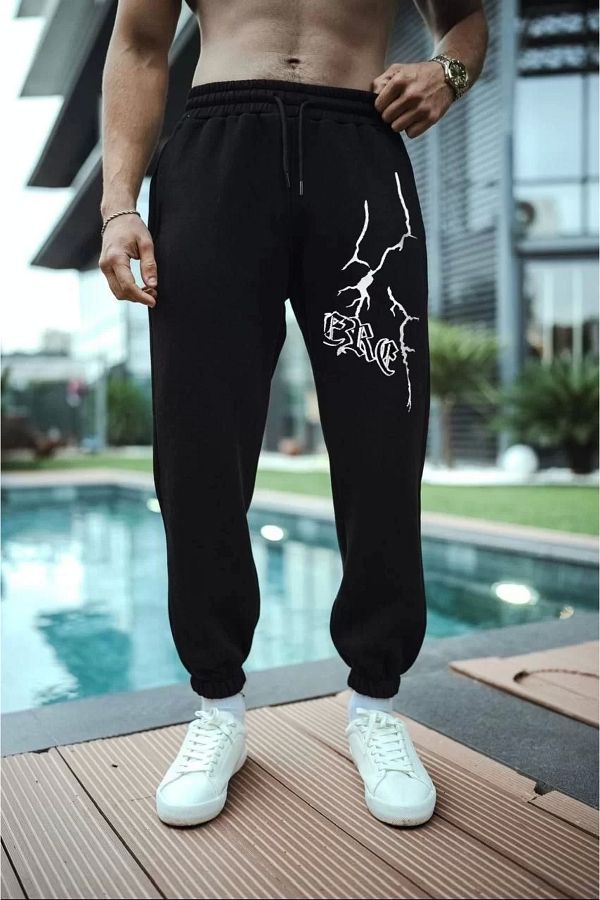 Black lightning sweatpants deals
