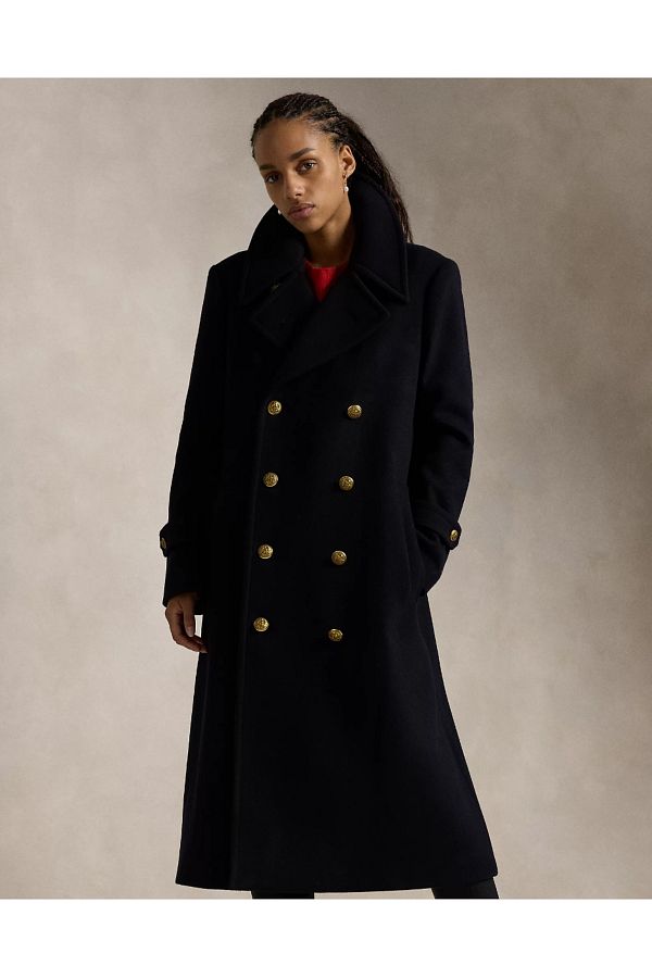 Ralph Lauren Wool Melton Long Coat Trendyol