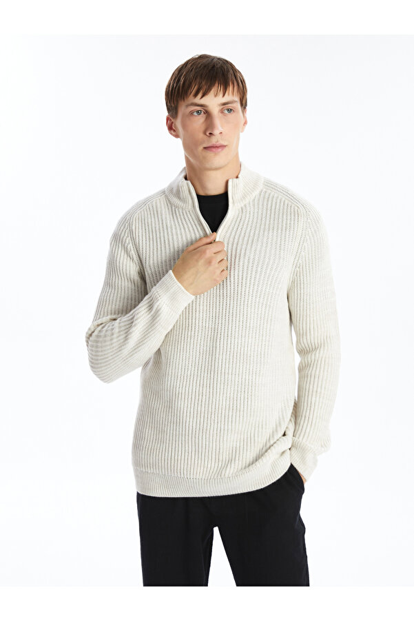 Lc Waikiki Long Sleeve Stand Collar Shift Sweatshirt LC Waikiki