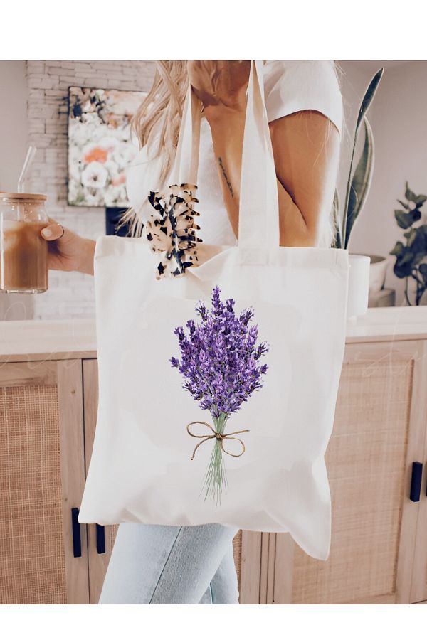 Lavender tote bag clearance