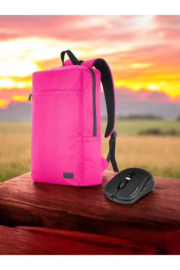 Classone-Mila Pr-Ek106 15.6' Waterproof Fabric - Zippered Notebook Backpack and Wireless Mouse 1