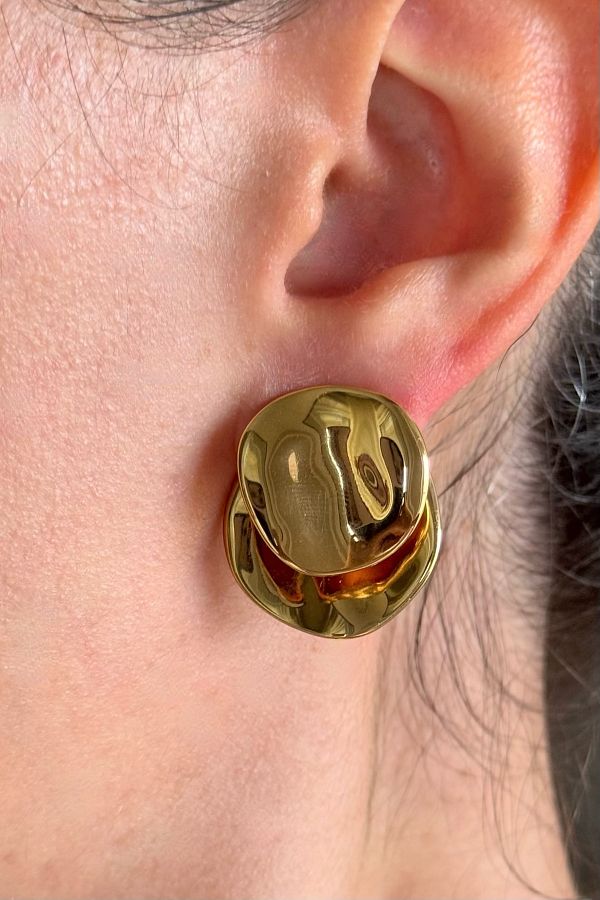 Beca Atelier-316L Steel Double Mirror Earrings 1