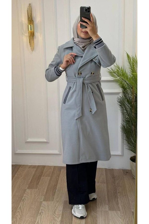 Tebrikler tekstil New Season Women s Winter Midi Trench Coat Stylish and Modern Suitable for Daily Use Model G1206 Trendyol