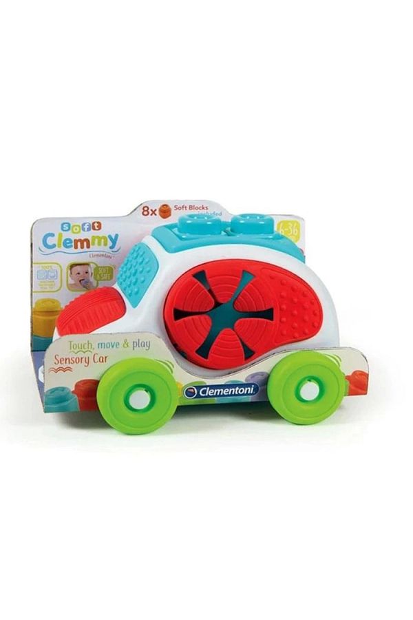 CLEMENTONI-Soft Clemmy - Soft Block Sensory Car 1