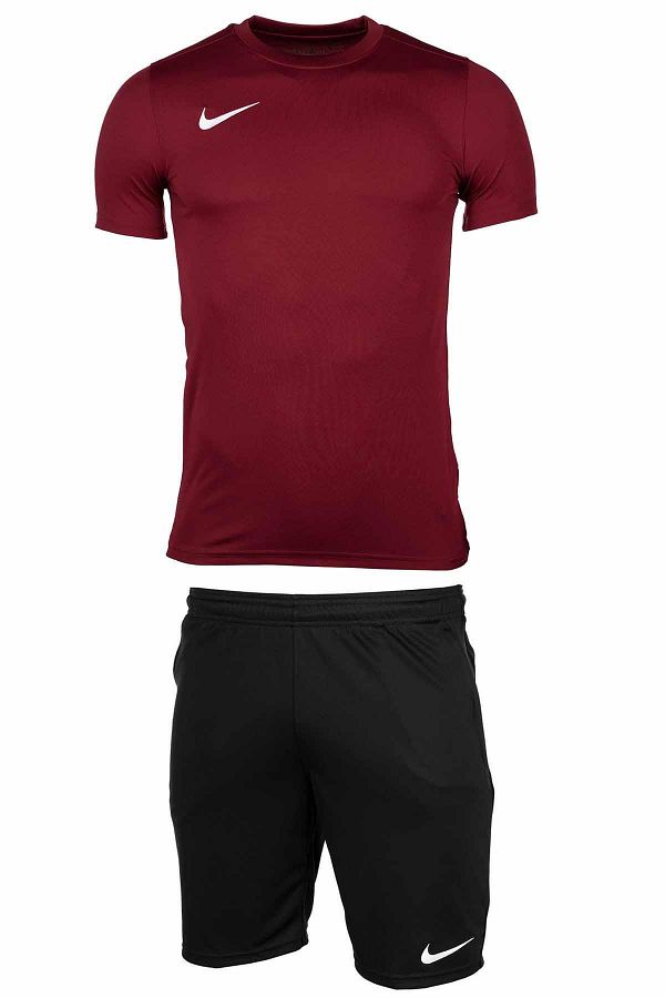 Nike-Men's Shorts-T-Shirt Set Men's Shorts Nk5261-677-burgundy 1