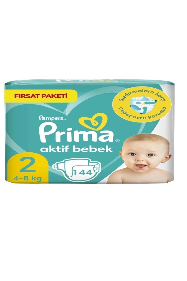 Prima Bb Aktif Bebek 2 Beden 144 Adet Aylık Fırsat Paketi