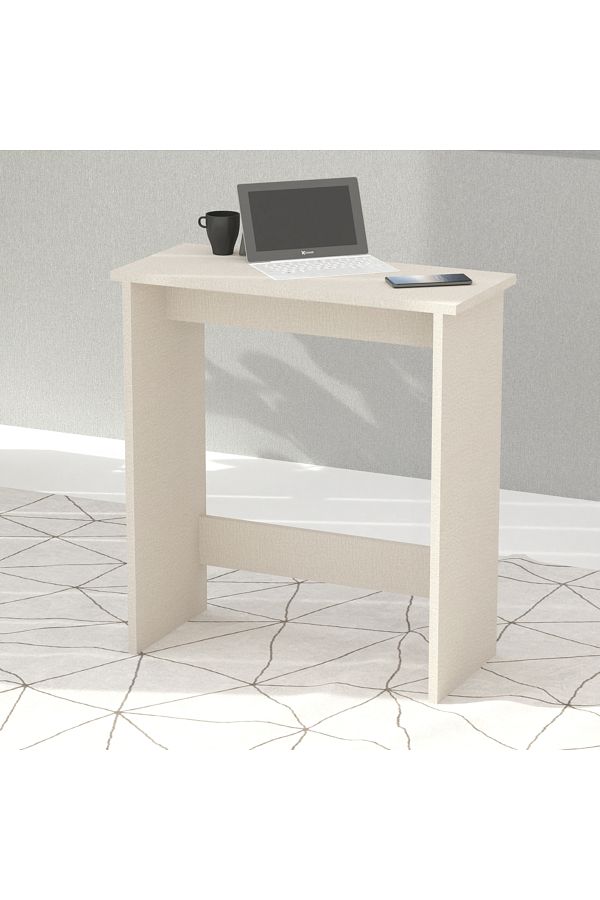 Mahmayi-Study Desk with Foot Rest Support, Executive Desks Ideal for Home and Office - Light Grey 1