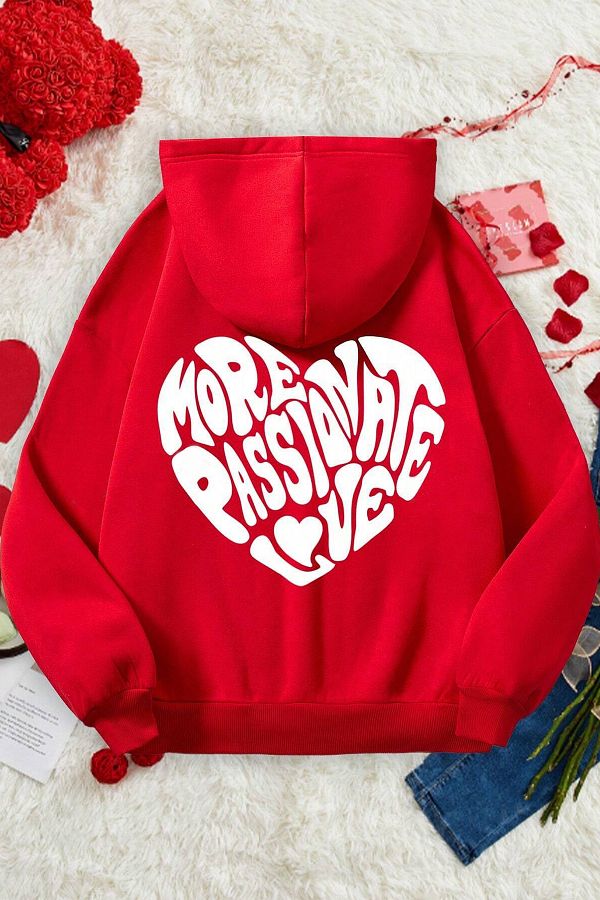 uyguntarz-Mehr Liebe bedrucktes Baumwoll-Oversize-Sweatshirt 1