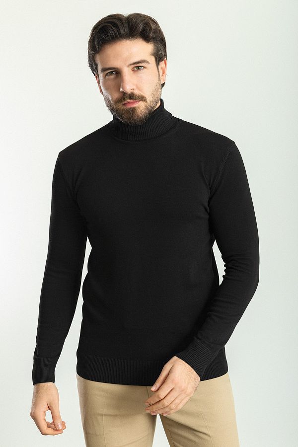 Plain black turtleneck sale