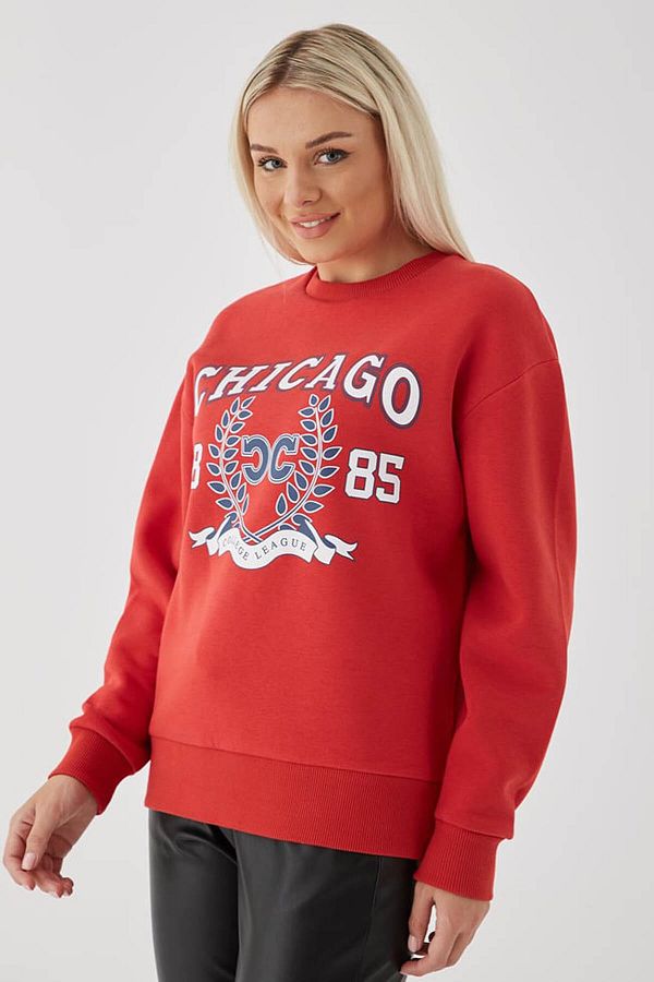Fashion Friends-Kadın Sweatshirt Kırmızı 24k0846k1 1