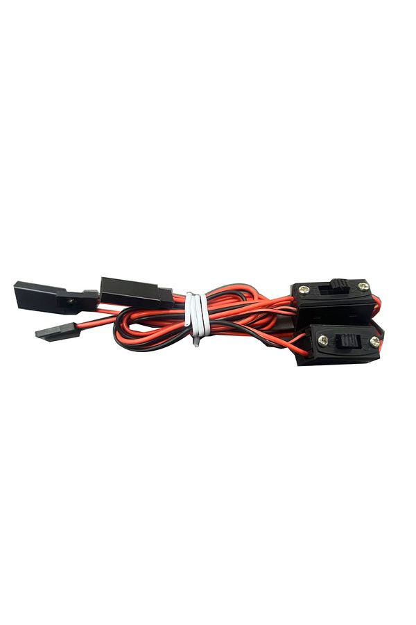 Choice-2 PACK RC Switch JR Style Connector Leads 3 Way Lead Servo Receiver Switch Harness With On/Off Sw... 1