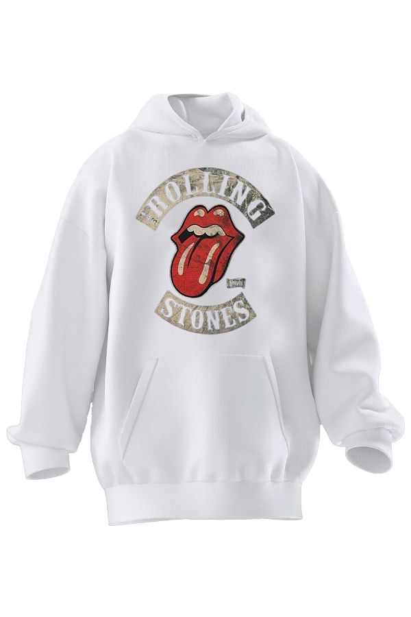 White rolling stones sweatshirt new arrivals