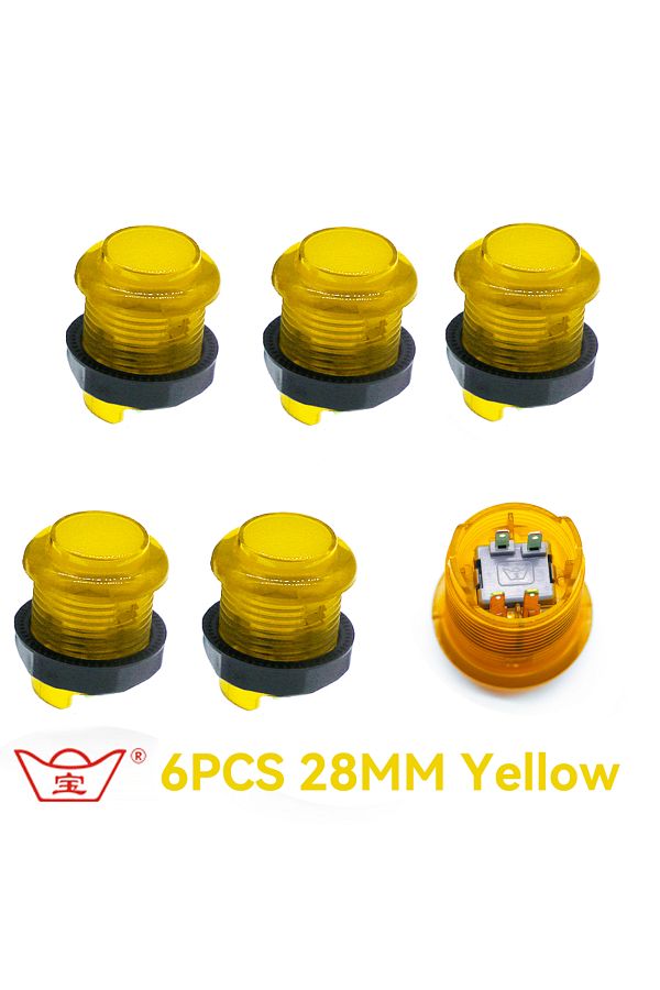 Choice-BAOLIAN Push Button 5v Led Illuminated Light Clear For DIY Arcade Joystick Hitbox Controller Coin... 1