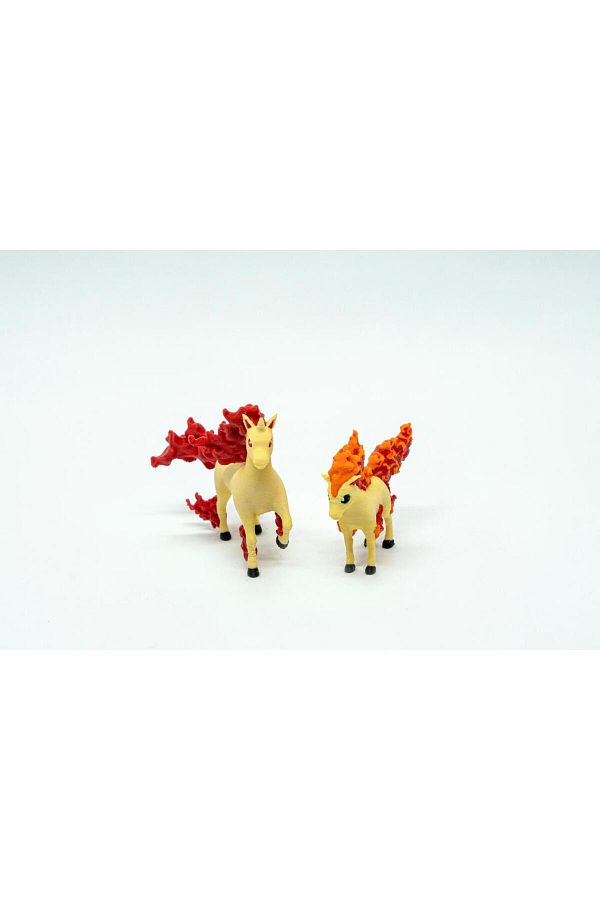 BloomLab-Ponyta - Rapidash Pokemon 3D Model Evolution 2 Piece Whole Set 1