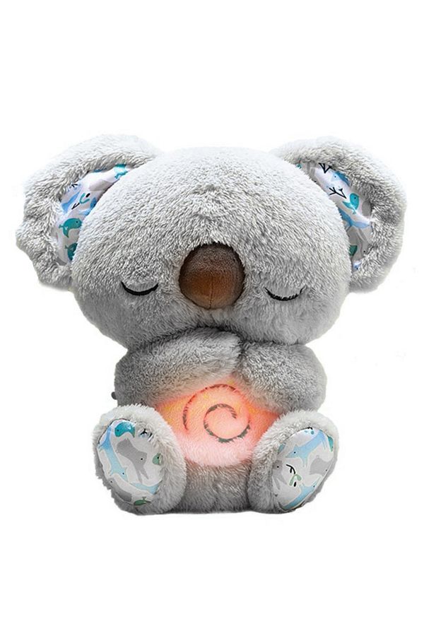 VAKIND-Baby Plush Doll Breathing Bear Newborn Soothing Sleep Playmate Plush Toys Kids Music Sleeping Com... 1