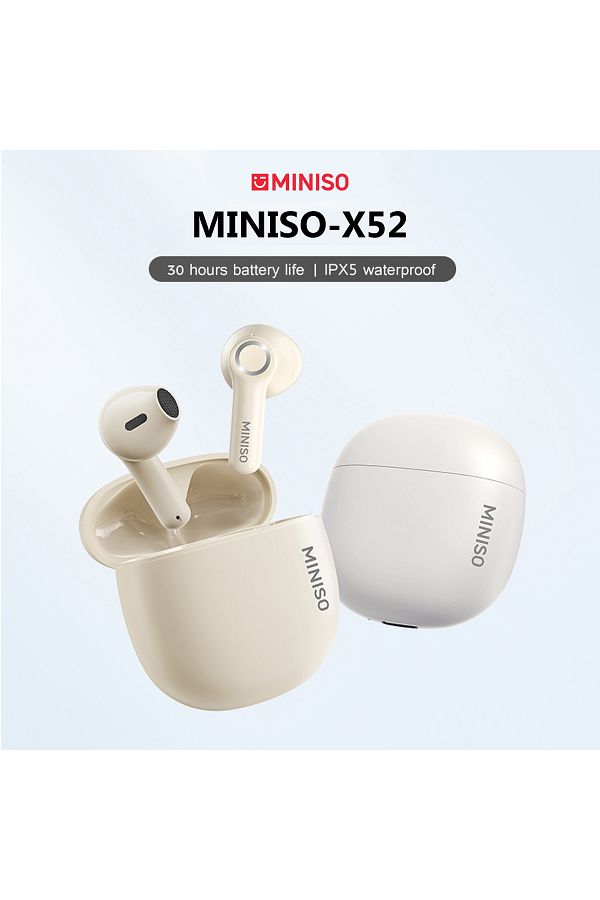 Miniso MINISO X52 Earphone Bluetooth 5.4 True Wireless Earbuds Low Latency Headphones Superb Bass HiFi Trendyol