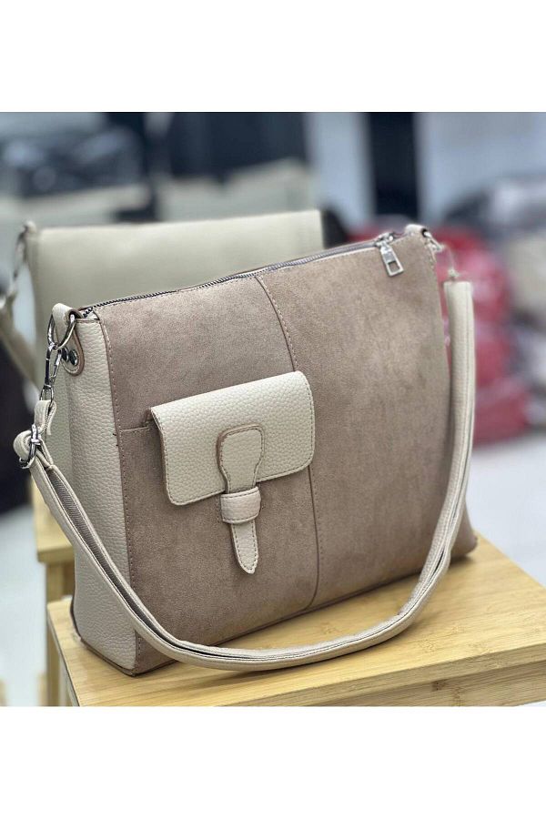lowell home Bag Suede Leather Thin Gozlu Shoulder Bag with 10 Pockets Trendyol