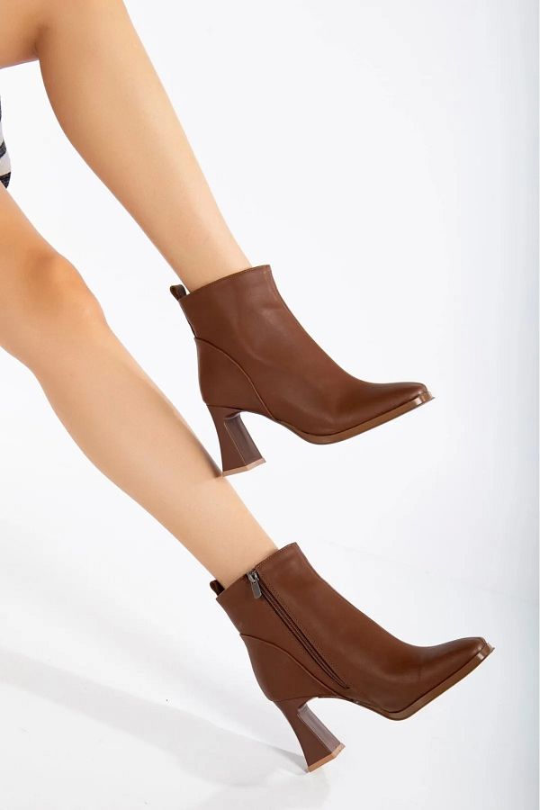 Tan pointed toe boots on sale
