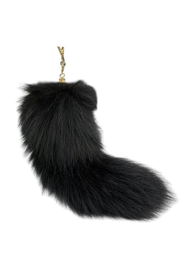 APWIKOGER-Huge Fluffy Faux Fur Fox Tail Keychain Therian Tail Fox Tail Keychain Handbag Key Chain Fluffy Fu... 1