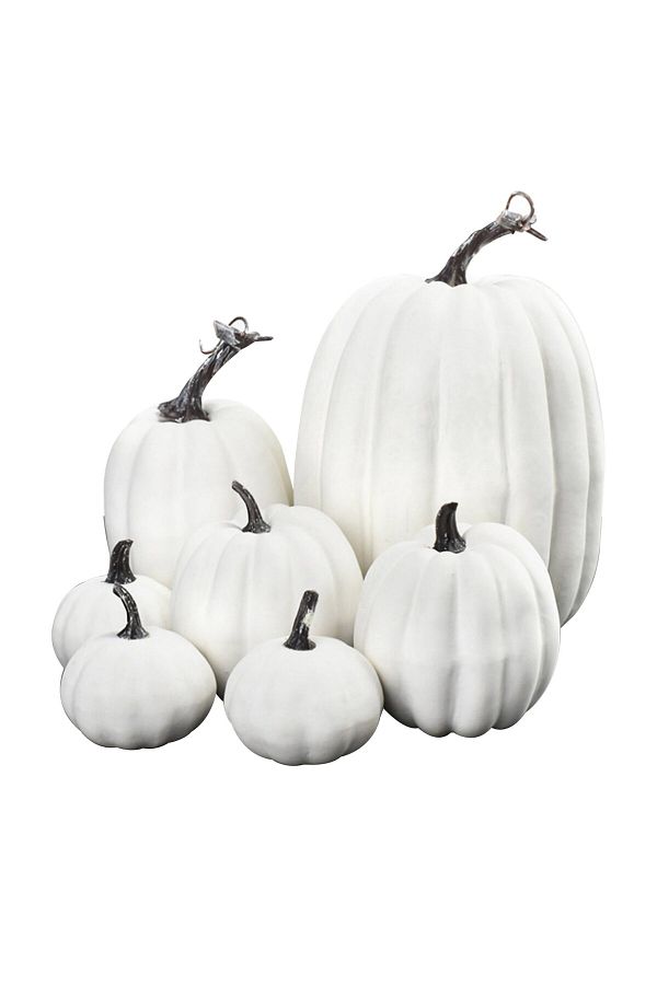 Choice-7 Pieces High Quality Pumpkin Baubles, Various Sizes, Party, Halloween, Home Baubles, Crafts, Whi... 1