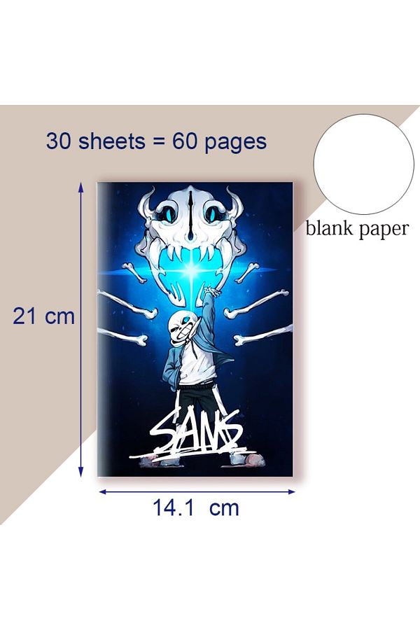 Choice-A5 Notebook Writing Pad Undertale Sans Note Book Cosplay Figure Tpu Doggo Papyrus Gaster Blaster ... 1