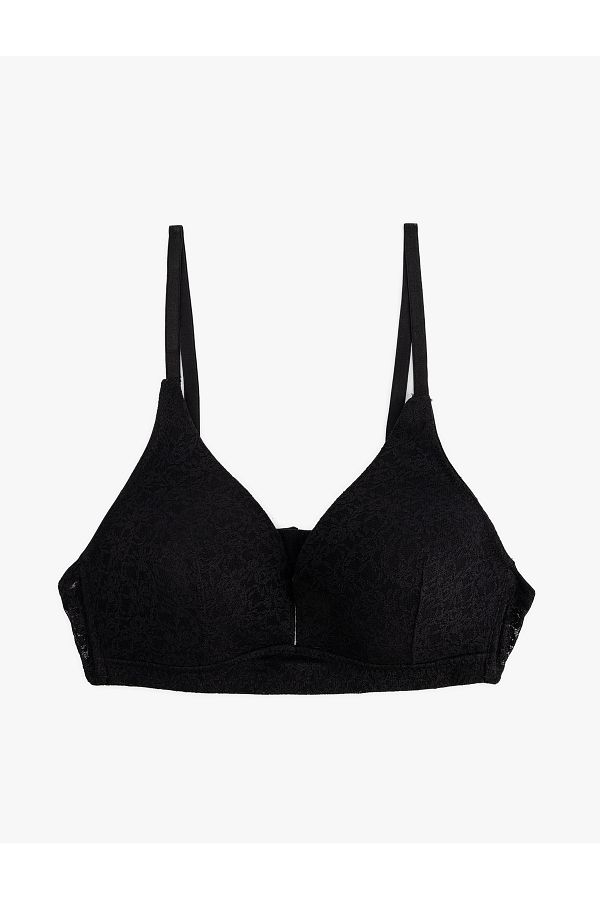 Koton-Lacy Soft Bra Without Underwire and Padding 1