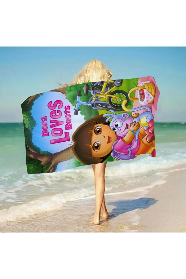 Choice 1PC Dora The Explorer Towel Microfiber Beach Towel Quick Dry Kids Beach Blanket Soft Unisex Campi. Trendyol