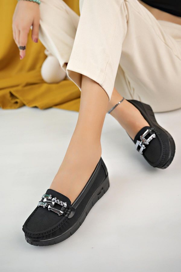 Aymood Black Classic Comfortable Daily Ballerinas Mother Shoes Ae Trendyol