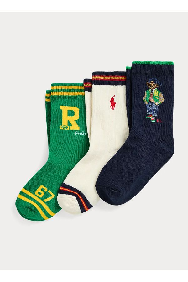 Ralph Lauren Polo Bear Crew Socks 3 Pack Trendyol