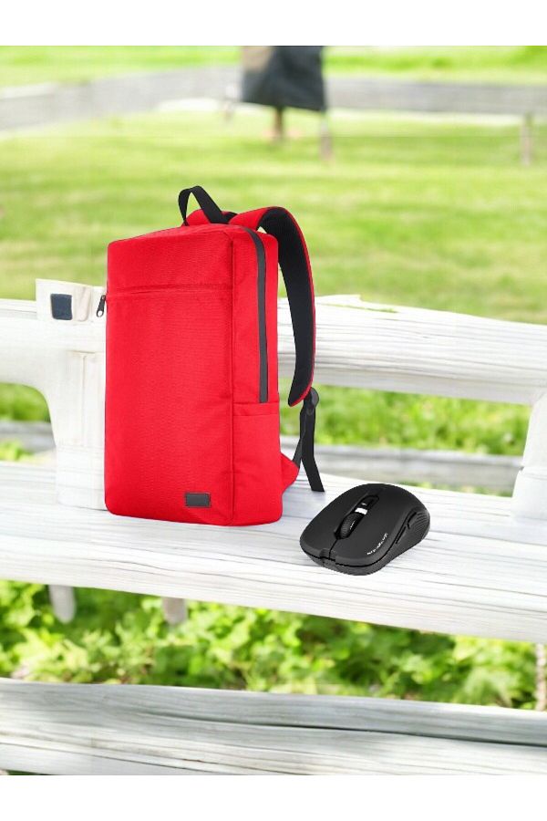 Classone-Mila Pr-Ek102 15.6' Waterproof Fabric - Zippered Notebook Backpack and Wireless Mouse 1
