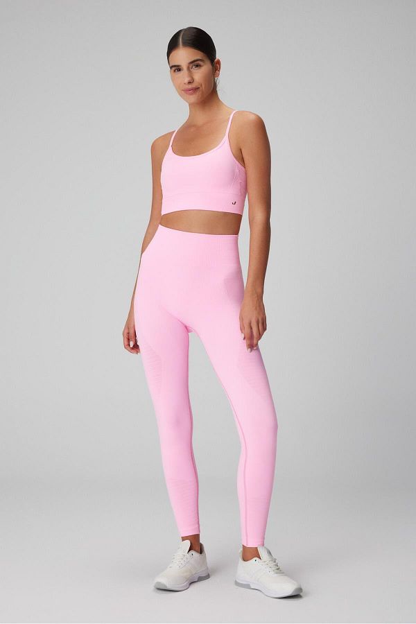Jerf High Waist and Stretchy Recovery Gela Sports Leggings Neon Pink Trendyol