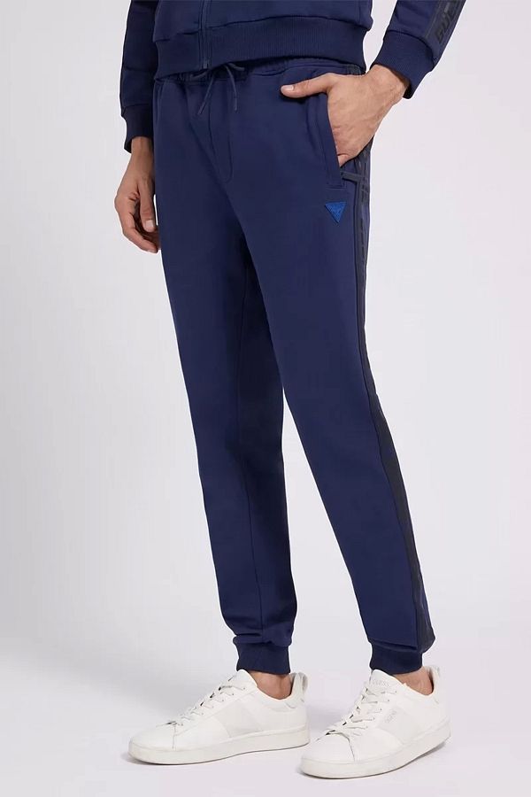 Guess Men s New Arlo Navy Blue Long Sweatpants Trendyol