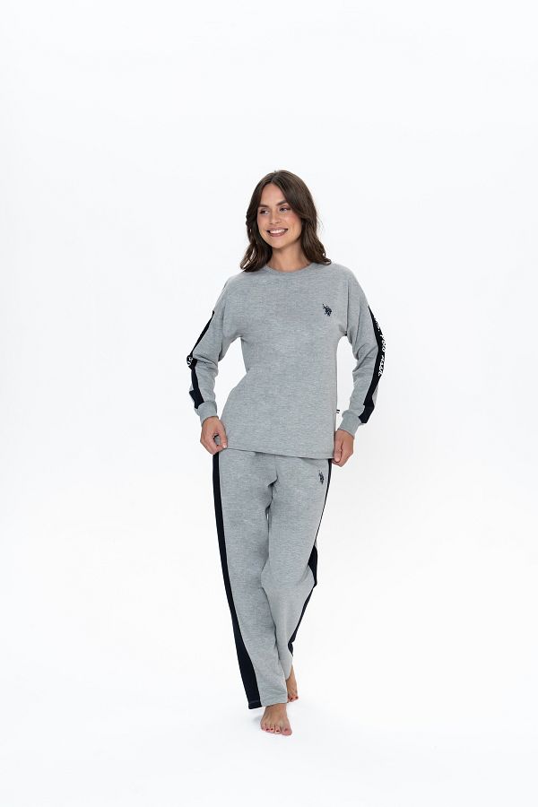 U.S. Polo Assn. Us Polo Assn. Gray Women s Pajama Set 0Supt.24.S1A7B0Ri7Ye6.2Su.4 Trendyol