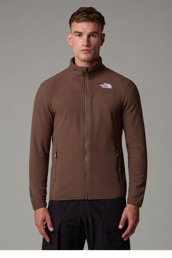 The North Face Men s Polar Brown 100 Glacier Full Zip Trendyol