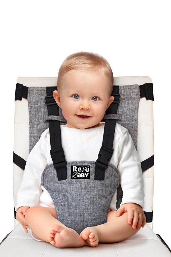 RevuBaby Portatif Kumaş Mama  Sandalyesi Taşınabilir Ayarlanabilir Mama Sandalyesi