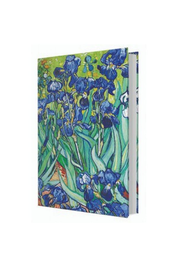 DEFFTER-14x20 Art Of World / Van Gogh Irises دفتر ملاحظات بغلاف مقوى غير مُبطن 96 Yp 1