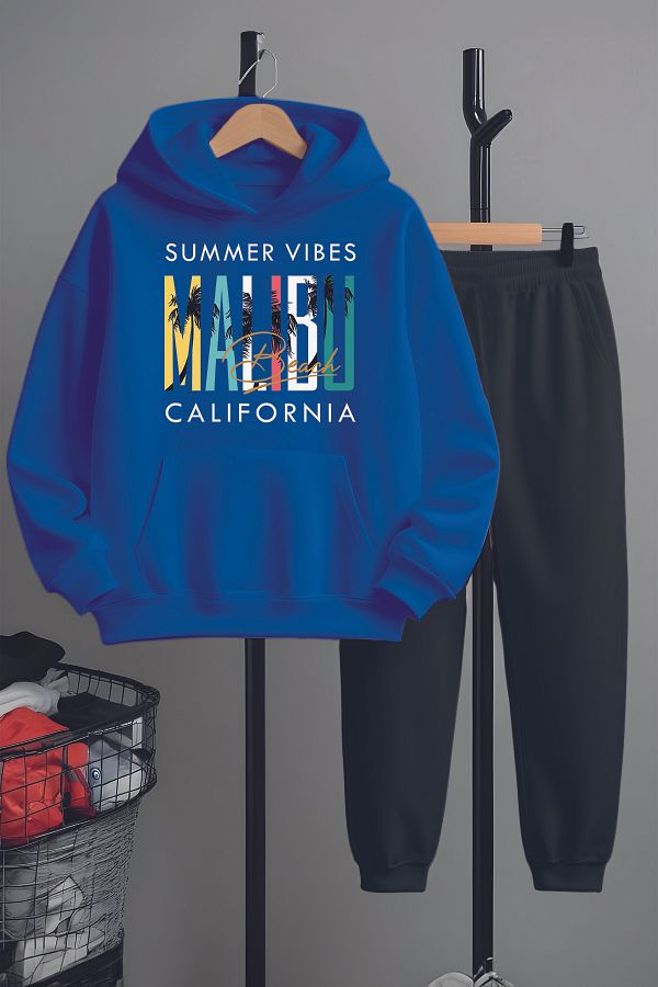 MYADA-Summer Vıbes California Printed Tracksuit Set 22482 1
