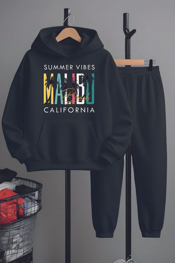 MYADA-Summer Vıbes California Printed Tracksuit Set 22482 1