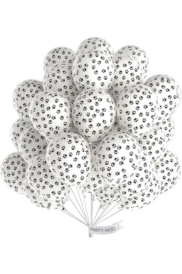 turkuaz parti-10-Piece Paw Printed Balloon with Cat and Dog Pattern 1
