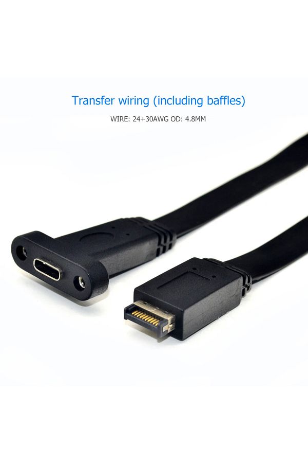 Shunmaii Connectors USB 3.1 Front Panel Header Type E to Type C Motherboard Extension Cable Gen 2 10Gbps I. Trendyol