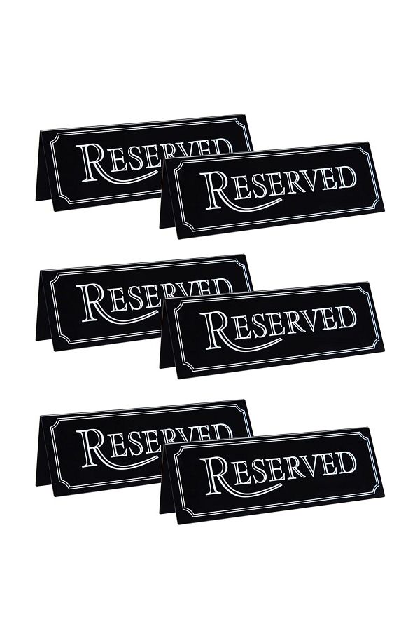 Choice-6 Pieces Acrylic Reserved Table Signs,Seating Background Reserved Signs for Tables Wedding Birthd... 1