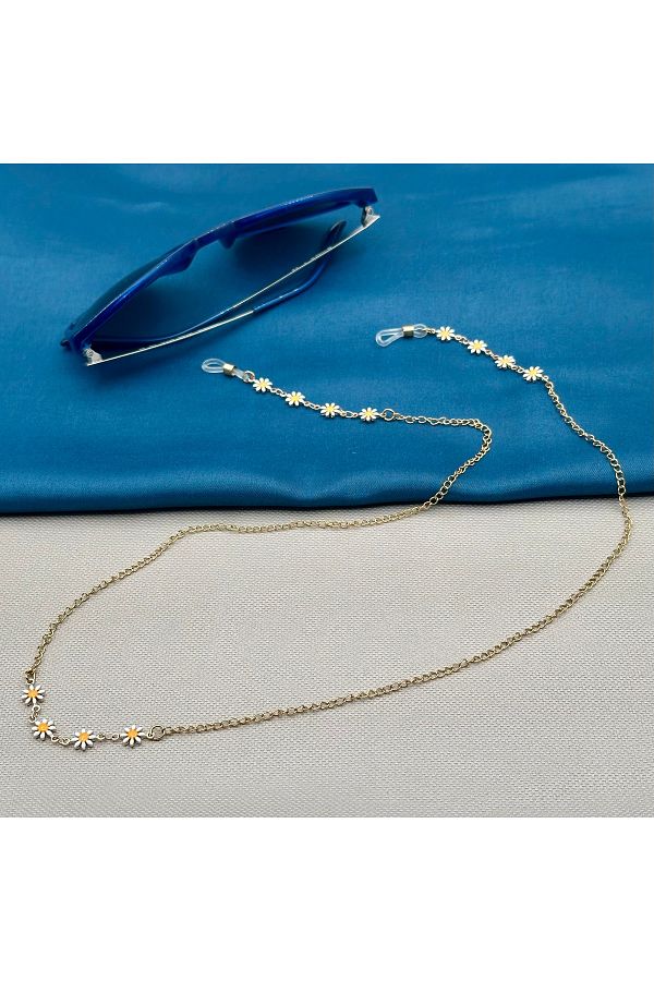 Opia Takı & Aksesuar-Steel Daisy Glasses Lanyard 1