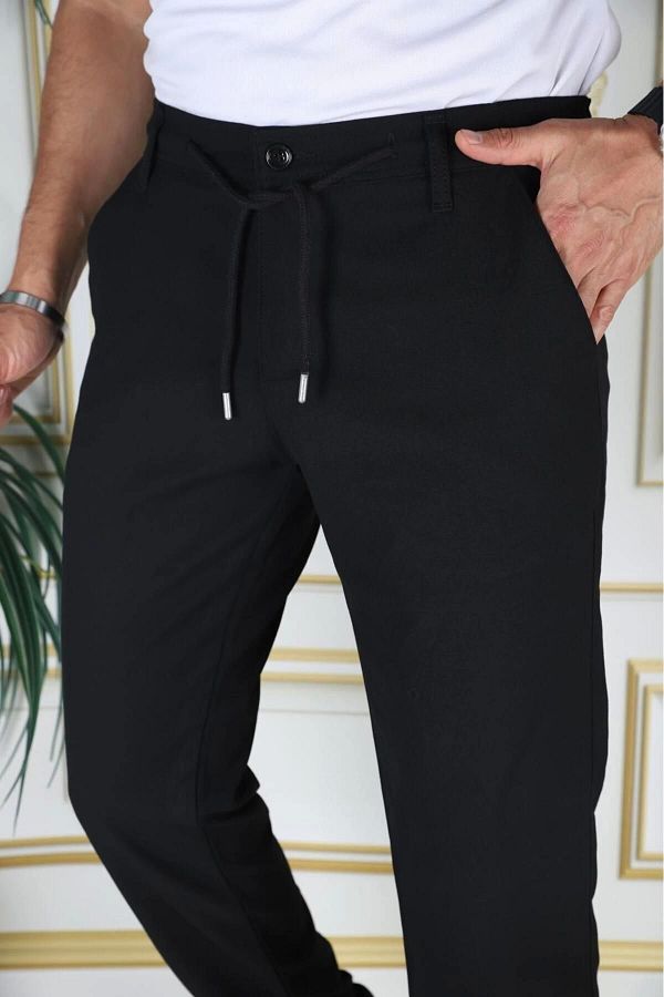 PHANTOM JEANS Men s Black Slim Fit Lycra Quality Cotton Trousers Elastic School Shoes Trendyol